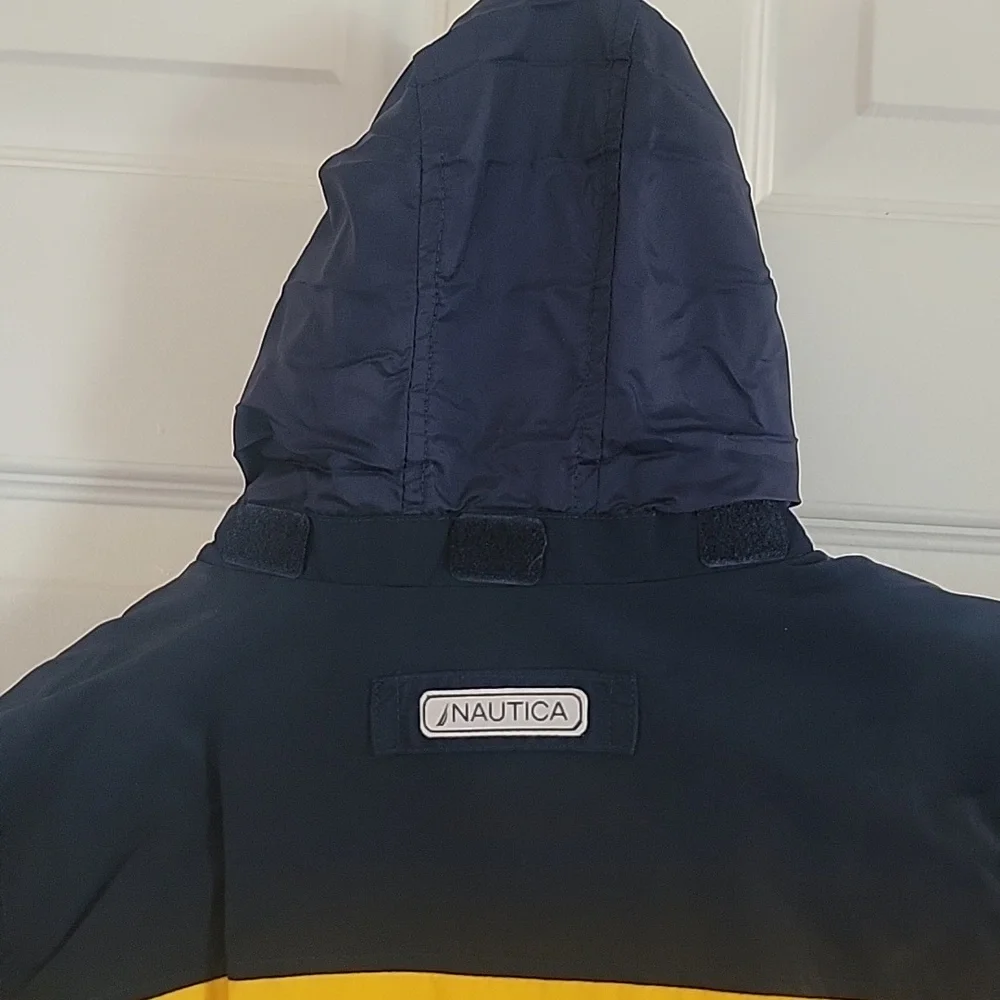 Nautica Kids Navy Jacket with Yellow Accents